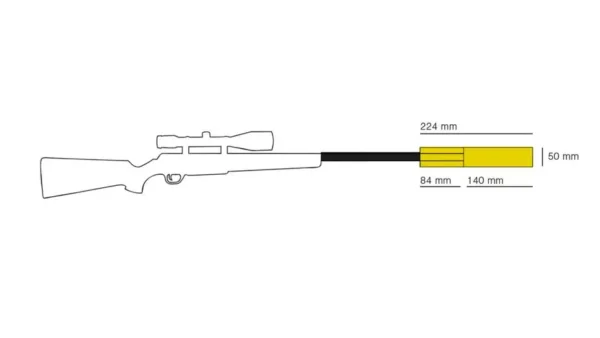 HAUSKEN Schalldämpfer JAKT JD 224 MKII Schwarz Kal. 8,25mm8mmS 2