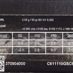 50 Schuss Sako RANGE Soft Point .223rem 55gr