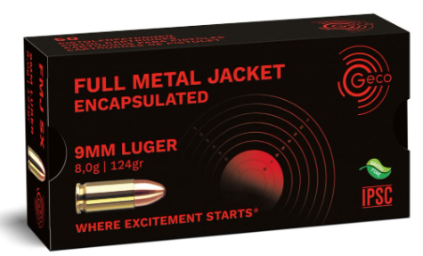 1000 Schuss Geco 9mmLuger Encapsulated SX 124gr/8g
