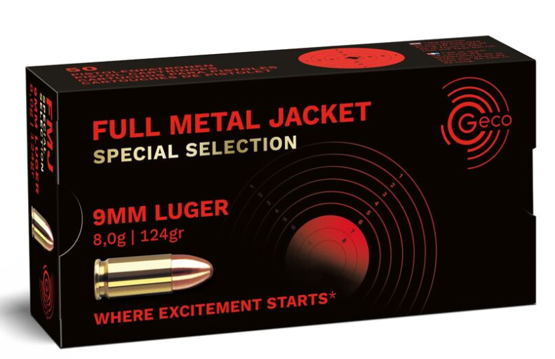 1000 Schuss Geco 9mmLuger Special Selection 124gr/8g