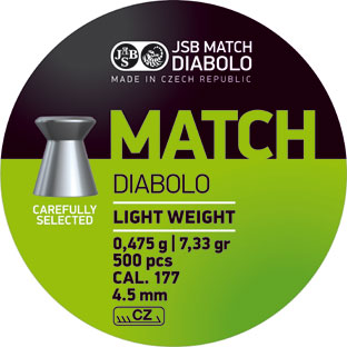 500 Diabolos LP JSB Light Weight 0,475g 7,33gr Ø4,48