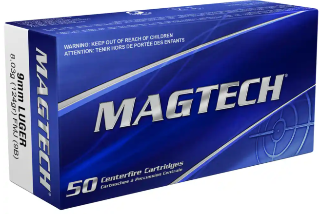 1000 Schuss Magtech 9mm Luger FMJ 124gr/8g