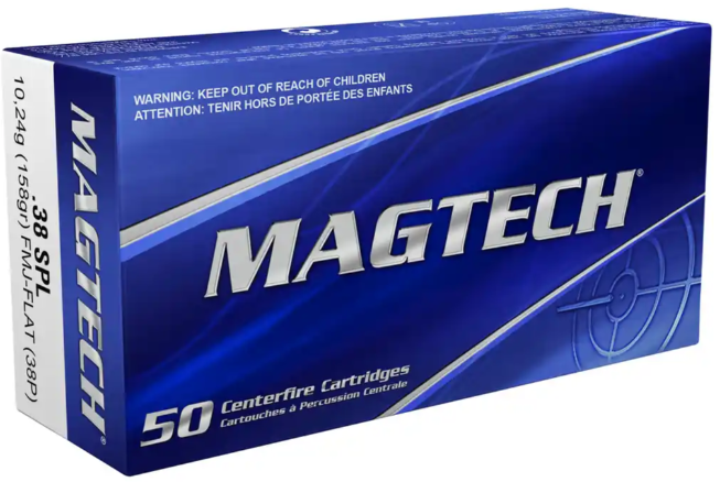 1000 Schuss Magtech .38Special FMJ-Flat 158gr/10,24g