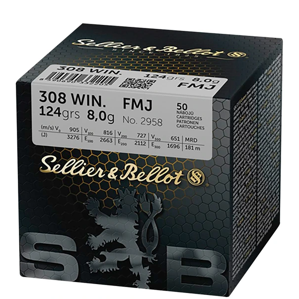 400 Schuss Sellier&Bellot .308Win FMJ 124grs/8g