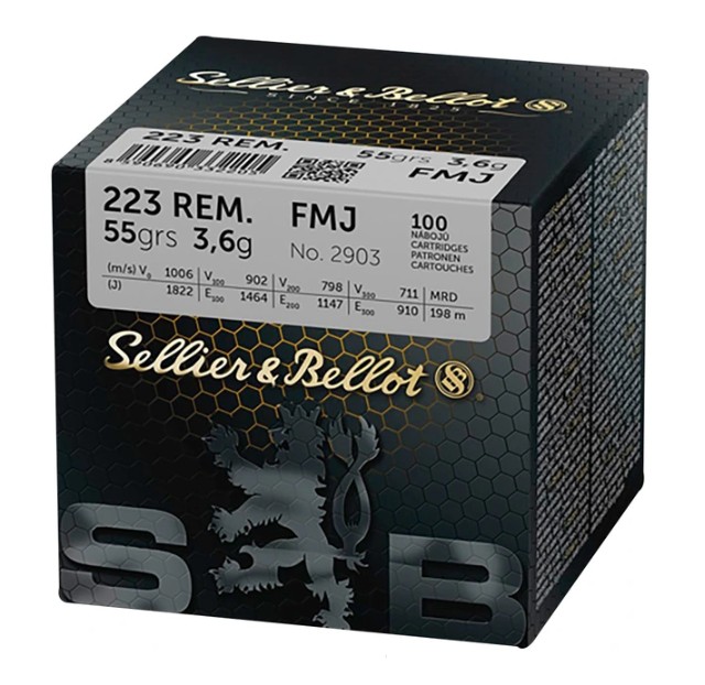 800 Schuss Sellier & Bellot .223 Rem. Vlm BT 3,6g/55grs.