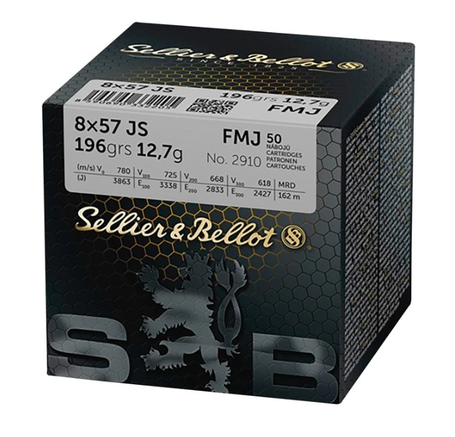 400 Schuss Sellier & Bellot 8x57 IS Vollmantel 12,7g/196grs.